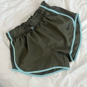 Nike green and blue running shorts #runningessentials